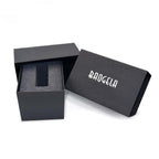 BAOGELA Paper + Sponge Square Watch Packaging Box Black Watch Gift Box, Size: 12.1 x 7.6 x 6.8cm - British D'sire