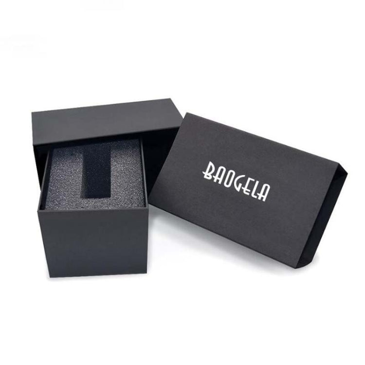 BAOGELA Paper + Sponge Square Watch Packaging Box Black Watch Gift Box, Size: 12.1 x 7.6 x 6.8cm - British D'sire