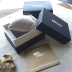 BAOGELA Paper + Sponge Square Watch Packaging Box Black Watch Gift Box, Size: 12.5 x 9.5 x 7.2cm - British D'sire