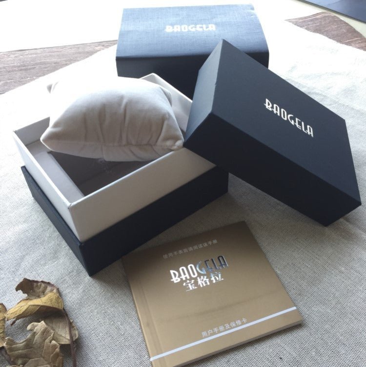 BAOGELA Paper + Sponge Square Watch Packaging Box Black Watch Gift Box, Size: 12.5 x 9.5 x 7.2cm - British D'sire