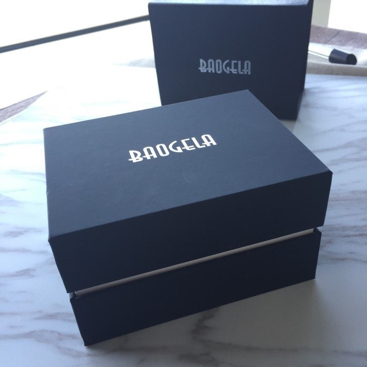 BAOGELA Paper + Sponge Square Watch Packaging Box Black Watch Gift Box, Size: 12.5 x 9.5 x 7.2cm - British D'sire