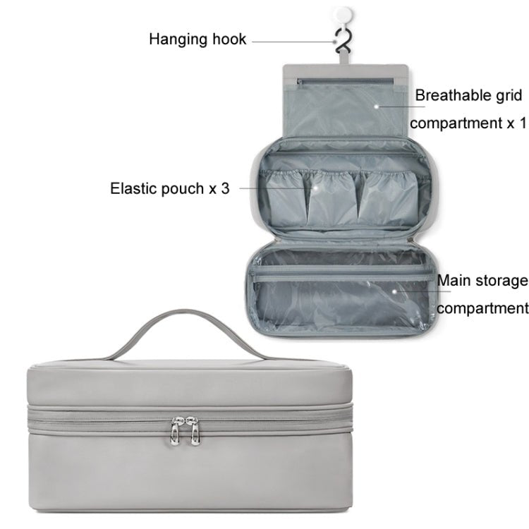Baona BN-DS006 for Dyson Airwrap Multifunctional PU Leather Storage Bag(Grey) Secondary image