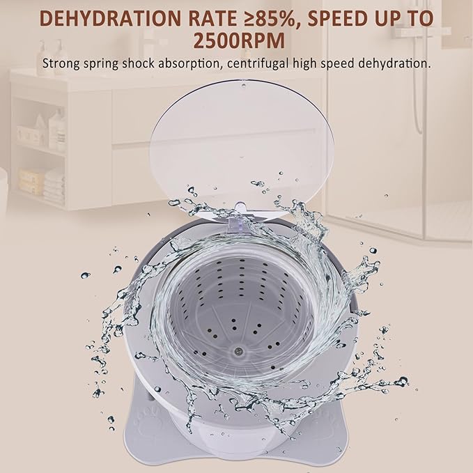 BAOSHISHAN Manual Spin Dryer for Clothes 9L Mini Spin Dryer Non-Electric Portable Clothes Dryer With Drain Pipe for Apartment Dorm Camping - British D'sire