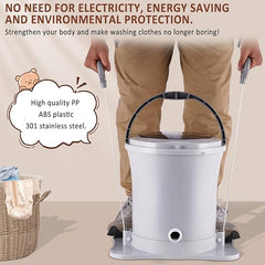 BAOSHISHAN Manual Spin Dryer for Clothes 9L Mini Spin Dryer Non-Electric Portable Clothes Dryer With Drain Pipe for Apartment Dorm Camping - British D'sire