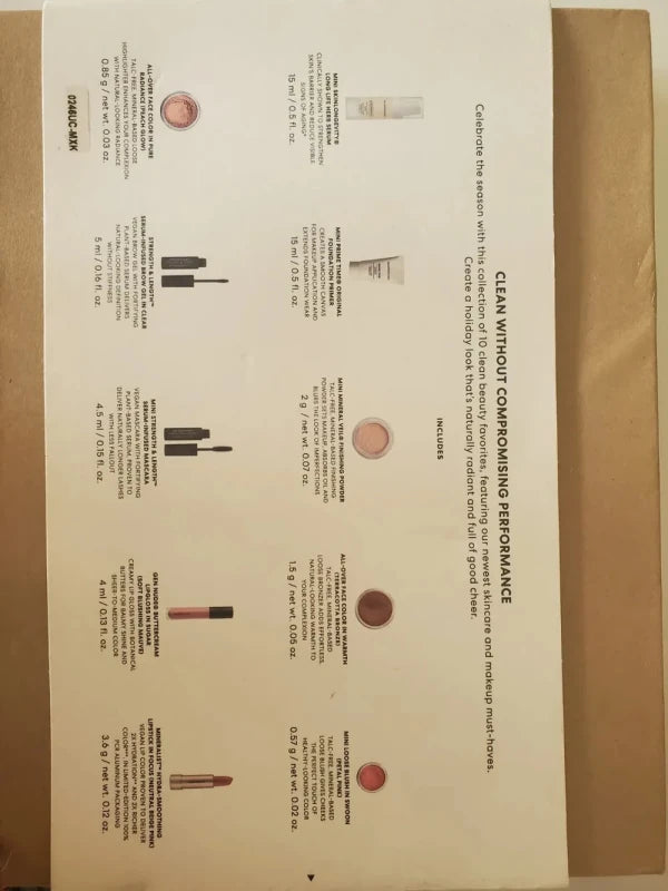 bareMinerals 10 Piece Clean Beauty Collection worth £150 - Gift Set - British D'sire