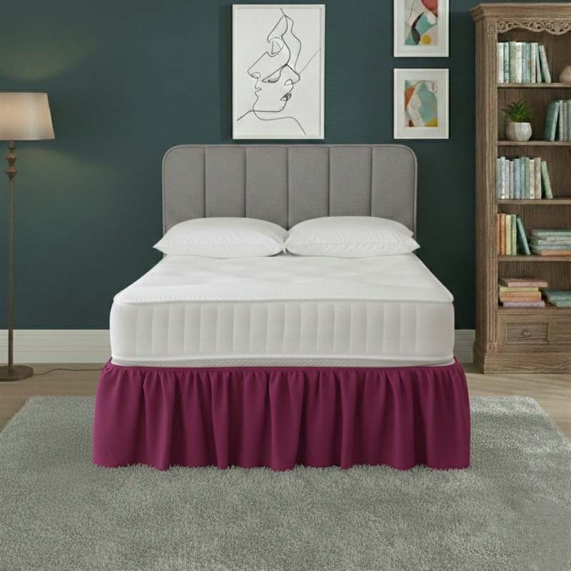 Base Valance Polycotton Sheet for Divan Beds Easy Care Bed Base Cover - Super King - Lilac - British D'sire