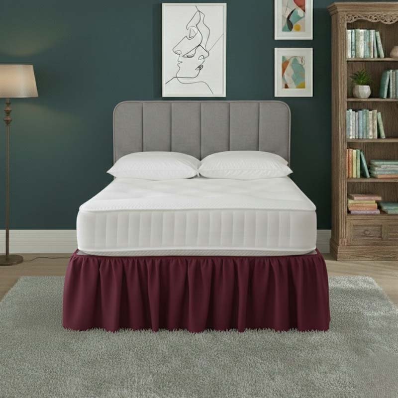 Base Valance Polycotton Sheet for Divan Beds Easy Care Bed Base Cover - Super King - Lilac Secondary image