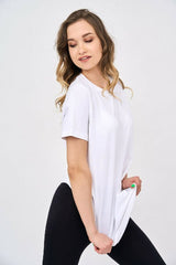 Basic Crew Neck Womens T Shirt in White - Shirts & Tops - British D'sire