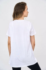 Basic Crew Neck Womens T Shirt in White - Shirts & Tops - British D'sire