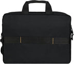 Basics Compact Laptop Shoulder Bag Carrying Case with Padded Strap and Zippered Accessory Pocket, 1 - Pack, 39.6 cm, Black - Laptop Bag - British D'sire