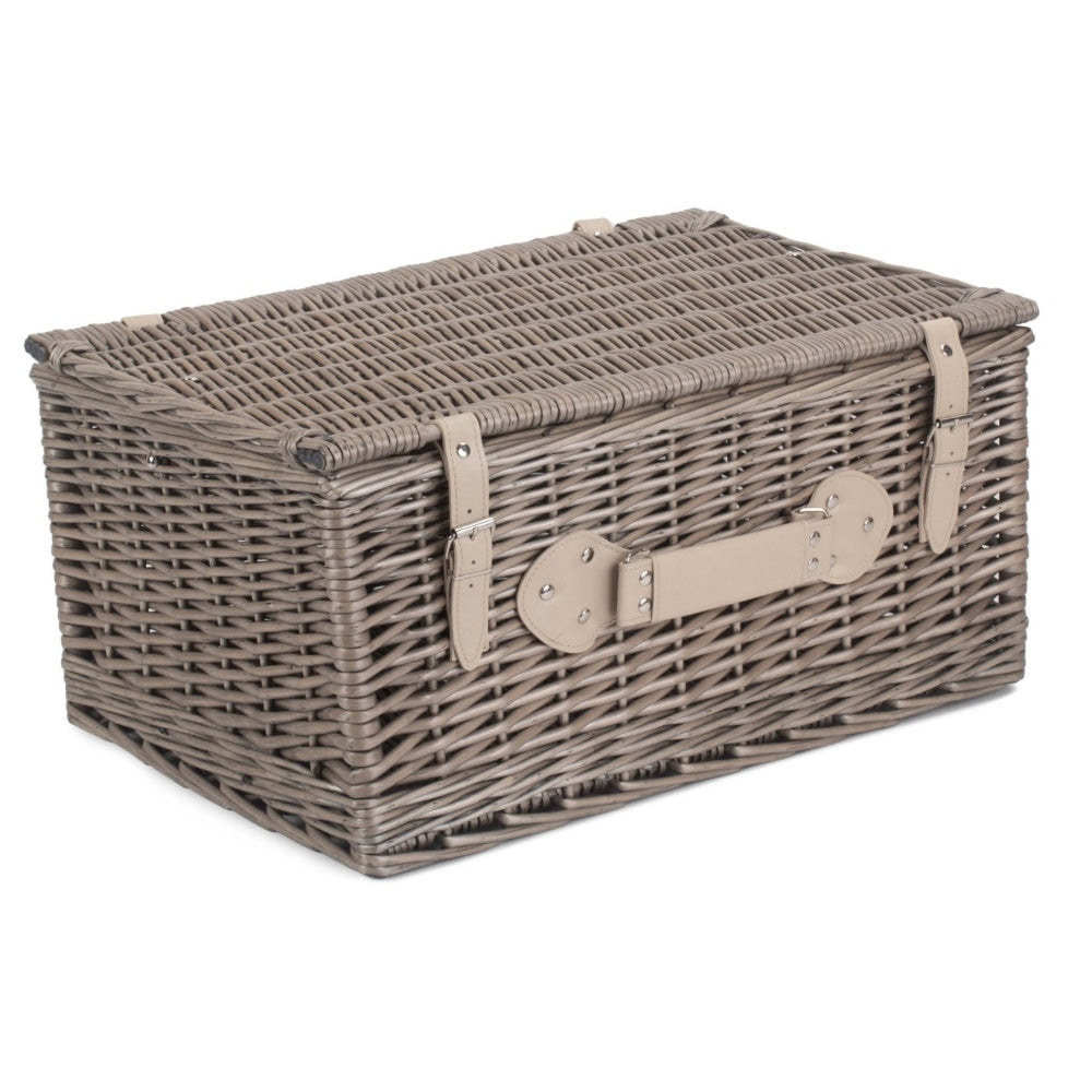 56cm Antique Wash Picnic Wicker Basket Secondary image