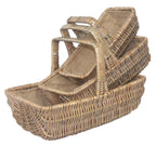 Red Hamper Rectangular Wicker Garden Trugs