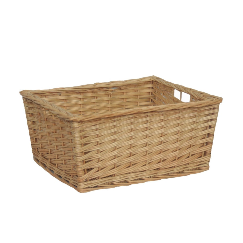 Red Hamper Kitchen Storage Wicker Basket