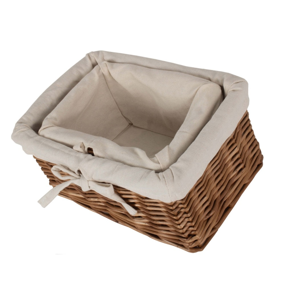 Red Hamper Set of 2 Autumn Double Steamed Willow Tray with Lining Main image