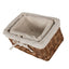 Red Hamper Set of 2 Autumn Double Steamed Willow Tray with Lining