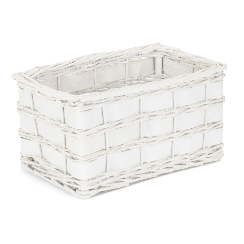 Unlined White Scandi Storage Basket Secondary image
