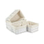 Red Hamper White Scandi Storage Basket With White Lining