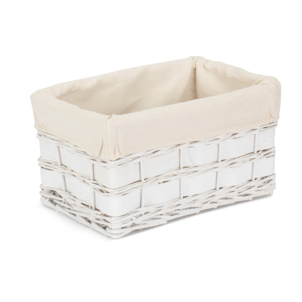 White Scandi Storage Basket With White Lining Secondary image