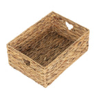 Red Hamper Shallow Water Hyacinth Storage Basket