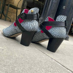 Batton - Black and White shoe boot - Sandal - British D'sire