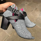 Batton - Black and White shoe boot - Sandal - British D'sire