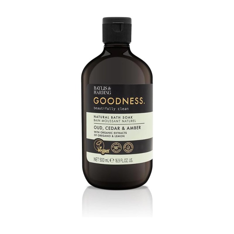 Baylis & Harding Goodness Oud, Cedar and Amber Bath Soak, 500ml - Bath Soak - British D'sire Main image