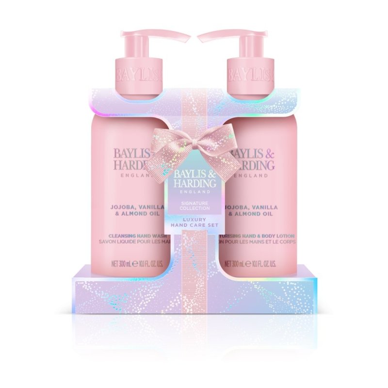 Baylis & Harding Jojoba Vanilla and Almond Oil Twin Set - Hand Care - British D'sire
