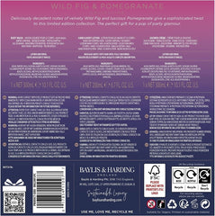 Baylis & Harding Limited Edition Wild Fig & Pomegranate Luxury Bathing Essentials Gift Set - Vegan Friendly - Bath & Body Gift Sets - British D'sire