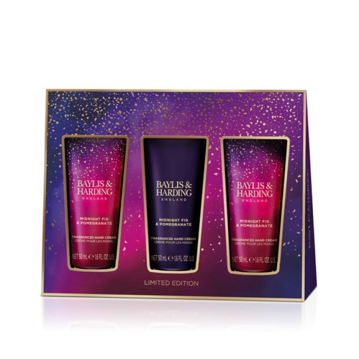 Baylis & Harding Midnight Fig & Pomegranate Luxury Hand Treats Gift Set - Vegan Friendly - Bath & Body Gift Sets - British D'sire