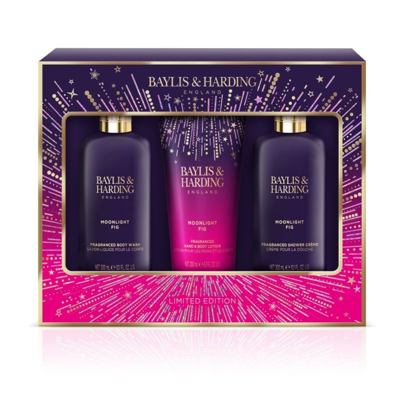 BAYLIS & HARDING MOONLIGHT FIG LUX BATHING ESSENTIALS SET - Bath & Body Gift Sets - British D'sire Main image