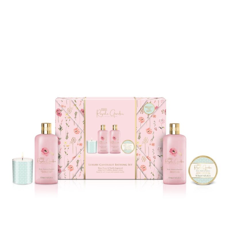 BAYLIS & HARDING ROYALE GARDEN CANDLETLIT GIFT SET - Bath & Body Gift Sets - British D'sire Main image