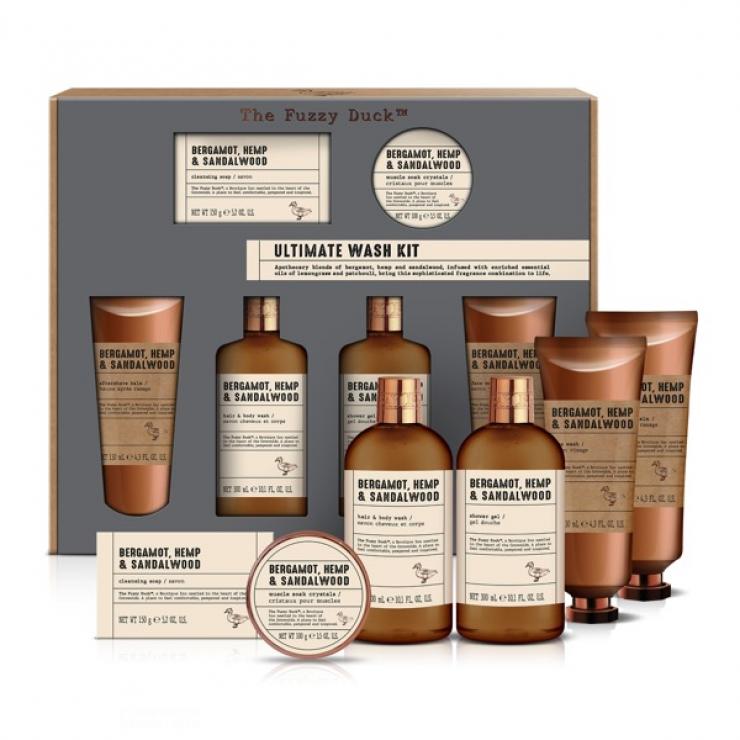 Baylis & Harding The Fuzzy Duck Bergamot, Hemp & Sandalwood Men's Luxury Grooming Gift Set - Vegan Friendly - Bath & Body Gift Sets - British D'sire