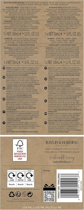 BAYLIS & HARDING THE FUZZY DUCK MENS LUXURY WASH BAG - Bath & Body Gift Sets - British D'sire