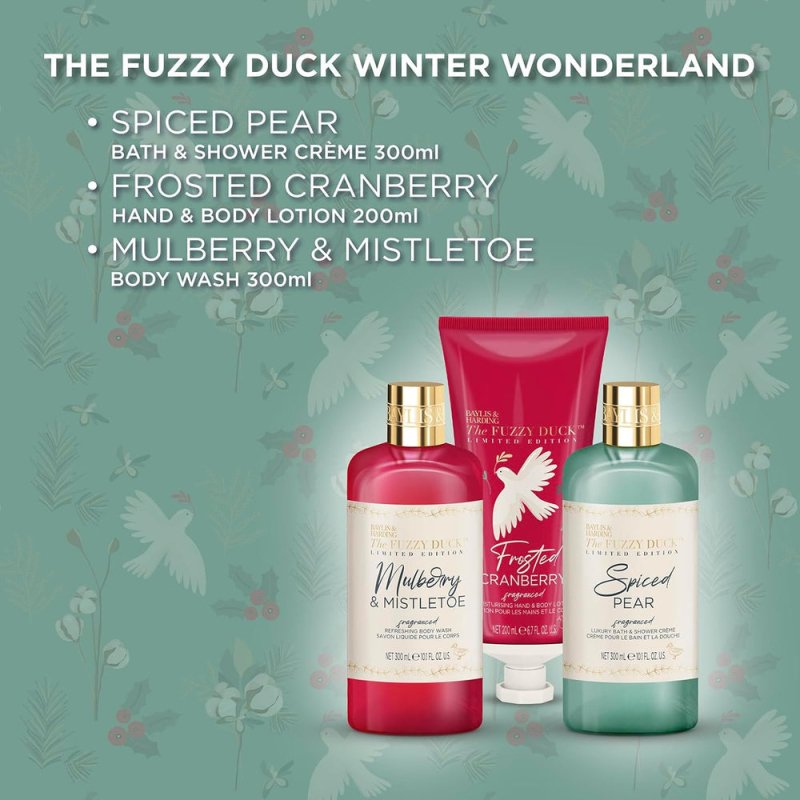 Baylis & Harding The Fuzzy Duck Winter Wonderland Festive Luxury Body Care Gift Set (Pack of 1) - Vegan Friendly - Bath & Body Gift Sets - British D'sire