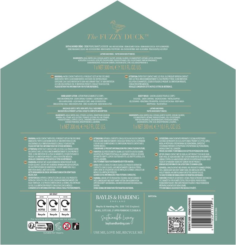 Baylis & Harding The Fuzzy Duck Winter Wonderland Festive Luxury Body Care Gift Set (Pack of 1) - Vegan Friendly - Bath & Body Gift Sets - British D'sire
