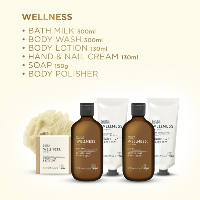 BAYLIS & HARDING WELLNESS LUXURY BATHING BASKET GIFT SET - Bath & Body Gift Sets - British D'sire