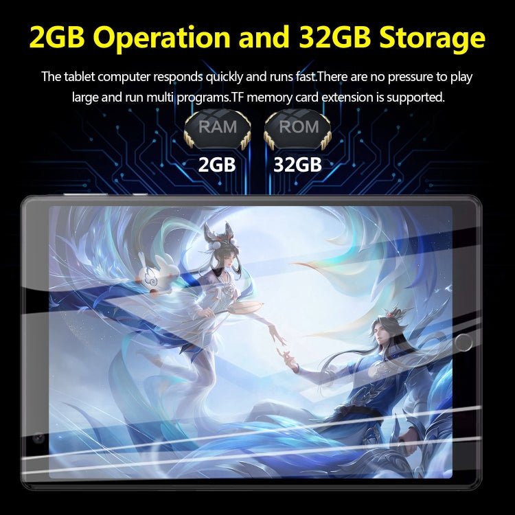 BDF P8 3G Phone Call Tablet PC, 8 inch, 2GB+32GB, Android 9.0, MTK8321 Octa Core Cortex - A7, Support Dual SIM & Bluetooth & WiFi & GPS, EU Plug(Grey) - British D'sire