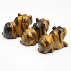 Beads for Less - Tiger's Eye Stone Animal Figurine – Natural Gemstone - Attract Good Luck & Positive Energy - Carved gemstone decor - British D'sire