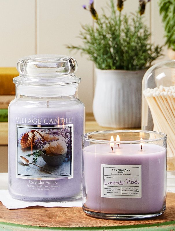 Beauty Goddess - Village Candles - Lavender Vanilla - Large Glass Dome. Secondary image