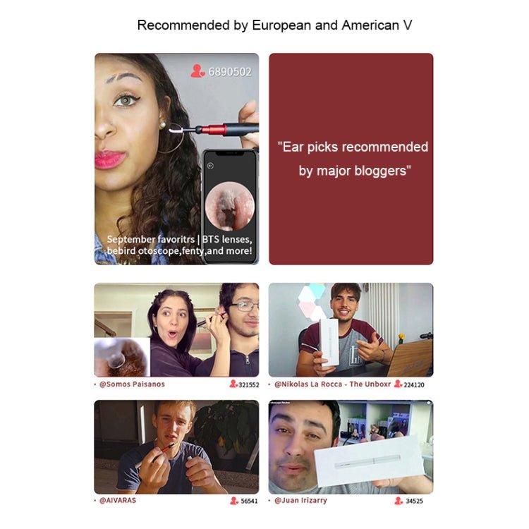 Bebird B1 Intelligent HD Visual Ear Cleaner Earwax Tool, Standard Version(Rose Gold) - British D'sire