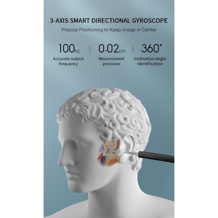 Bebird C3 Pro 2.4G 3.5mm Wireless Wifi High - definition Visual Ear Spoon 3 Million Pixels Out Ear Visual Ear Spoon(Black) - British D'sire