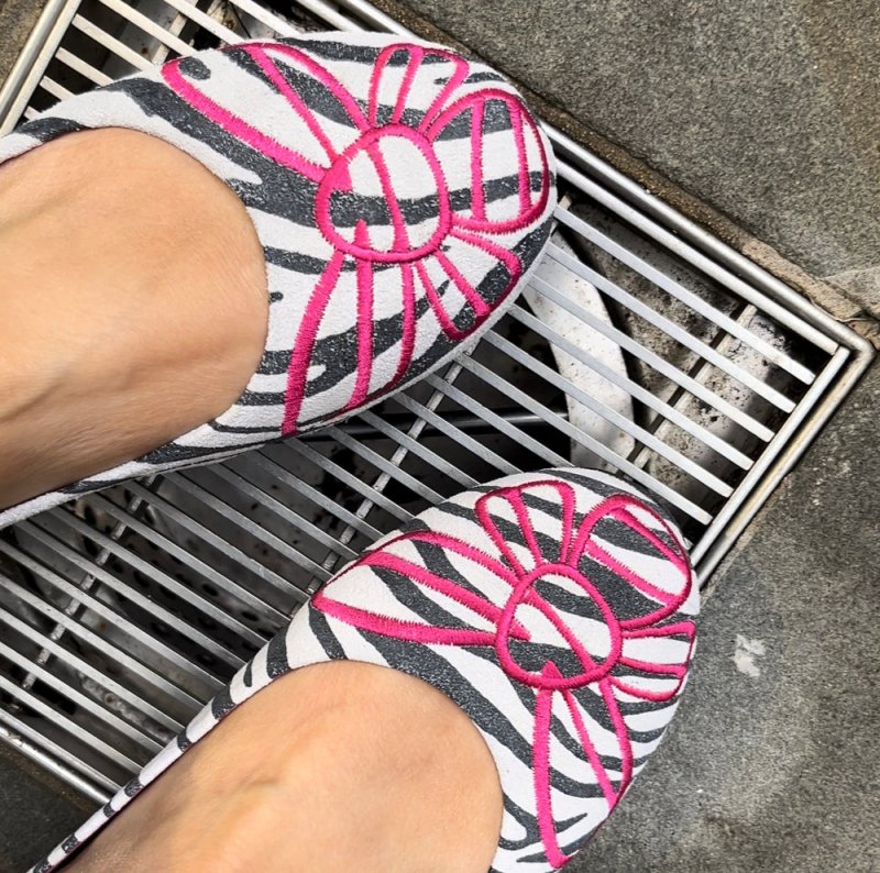 Bee Free -Zebra leather Ballerina - Ballerina - British D'sire