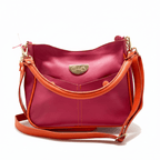 Bella - Fuchsia tumbled leather mini bag - Handbag - British D'sire