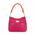 Bella - Fuchsia tumbled leather mini bag - Handbag - British D'sire