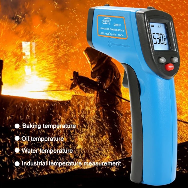 BENETECH GM531 Handheld Thermometer Cooking Digital Infrared Thermometer, Measure Range: - 50~530 C - British D'sire