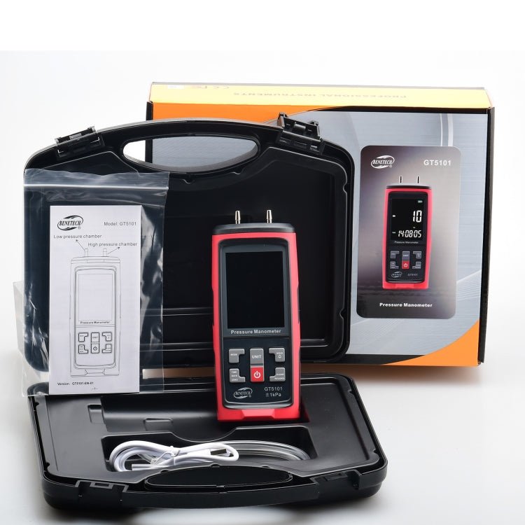 BENETECH GT5101 LCD Display Differential Pressure Meter, Specification:125Pa - British D'sire