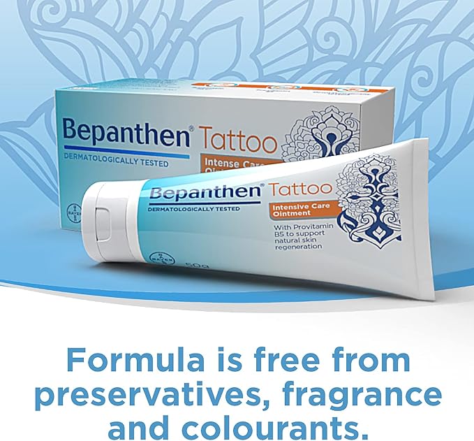 Bepanthen Tattoo Intense Care Ointment, Formulated with Provitamin B5, 50g - Skin Care - British D'sire