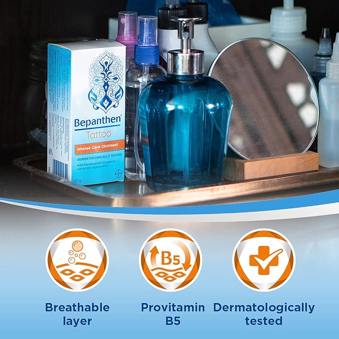 Bepanthen Tattoo Intense Care Ointment, Formulated with Provitamin B5, 50g - Skin Care - British D'sire