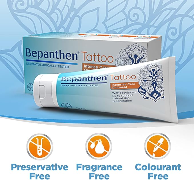 Bepanthen Tattoo Intense Care Ointment, Formulated with Provitamin B5, 50g - Skin Care - British D'sire