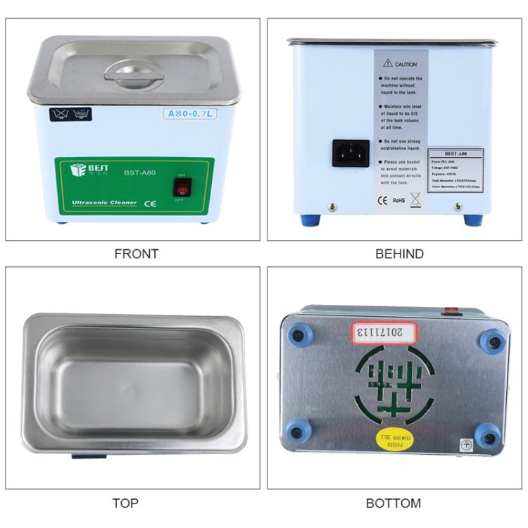 BEST - A80 0.7L Ultrasonic Washing Machine (Voltage 220V) - British D'sire